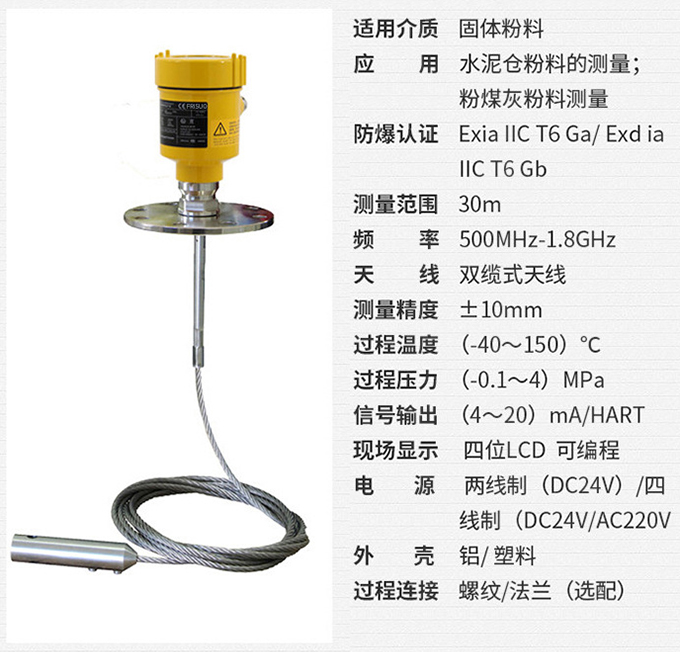 雷达液位变送器RD712技术参数表图