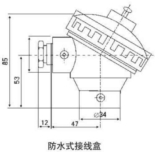 热电阻温度计防水接线盒结构图