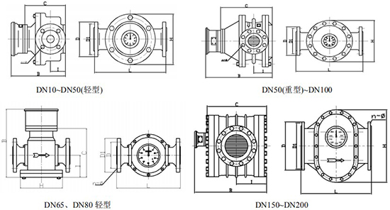 高粘度液体流量计尺寸图